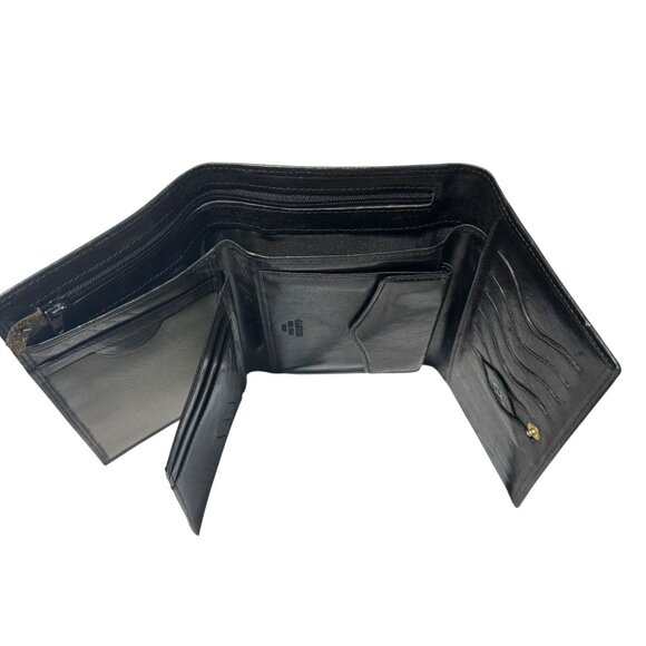 Gardini Black Italian Leather Tri-Fold Wallet - Picture 7 of 11